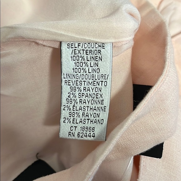 NICOLE MILLER COLLECTION NWT Pink Crop Linen Tank Top, Size M - Picture 9 of 10